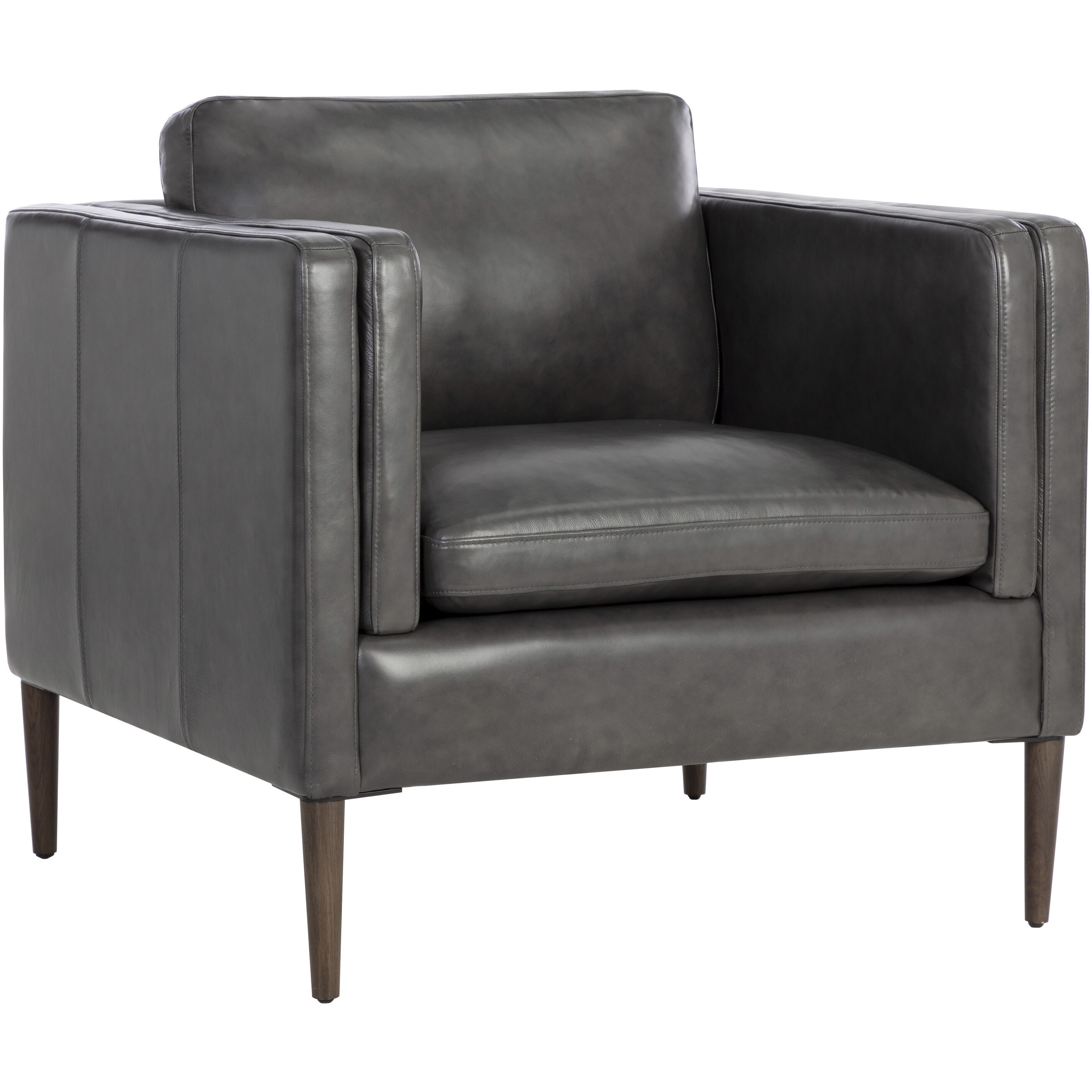 Richmond Brentwood Charcoal Leather Armchair